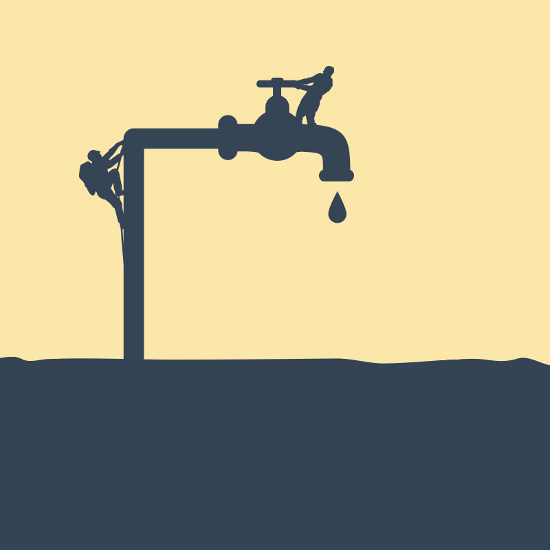 Wasserhahn / niemand da